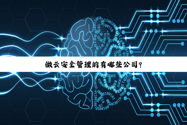 【科普解答】凯发k8国际首页登录: 做云安全管理的有哪些公司?